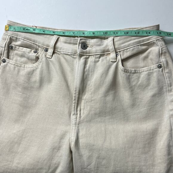 American Eagle Mom Straight Leg Jean Tan Denim Size 10 - Picture 9 of 12